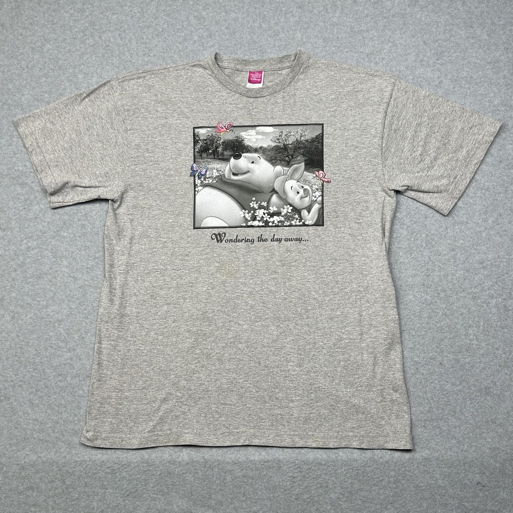 Disney Winnie the Pooh Shirt Womens XL Wondering Day Away Piglet Graphic Tee